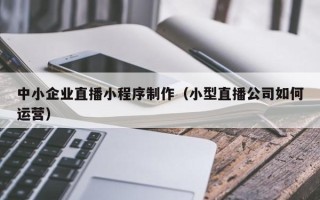青海中小企业直播小程序制作（小型直播公司如何运营）